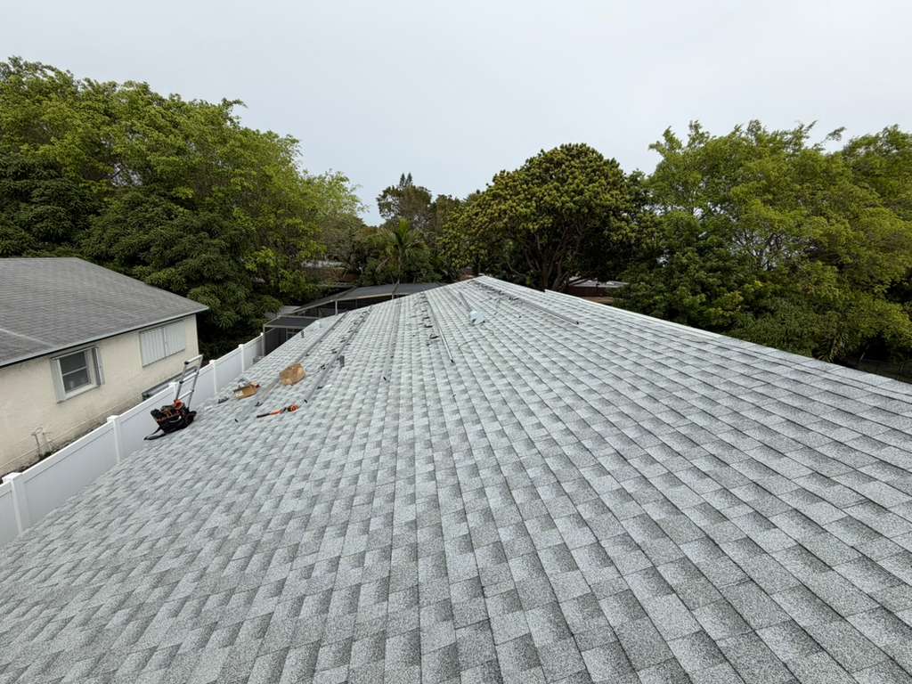 Finished shingle roof replacement Delray Beach FL